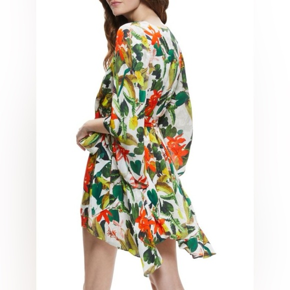 ALICE + OLIVIA Marva Floral Print Multicolor Tropical Belted Mini Dress Sz. XS - Picture 6 of 15
